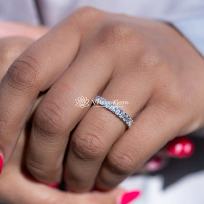 Emerald Lab-Created Diamond Eternity Band E-F VS)