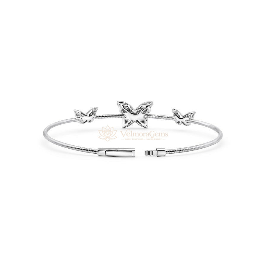 Lab-Created Butterfly Flex Bangle F-G VS)