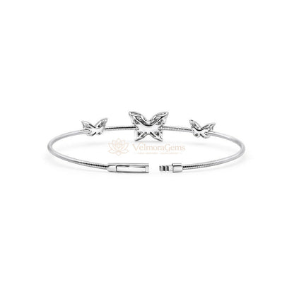 Lab-Created Butterfly Flex Bangle F-G VS)
