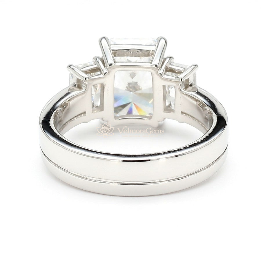 IGI Certified Lab-Created Radiant Cut Diamond 3-Stone Ring F VS)