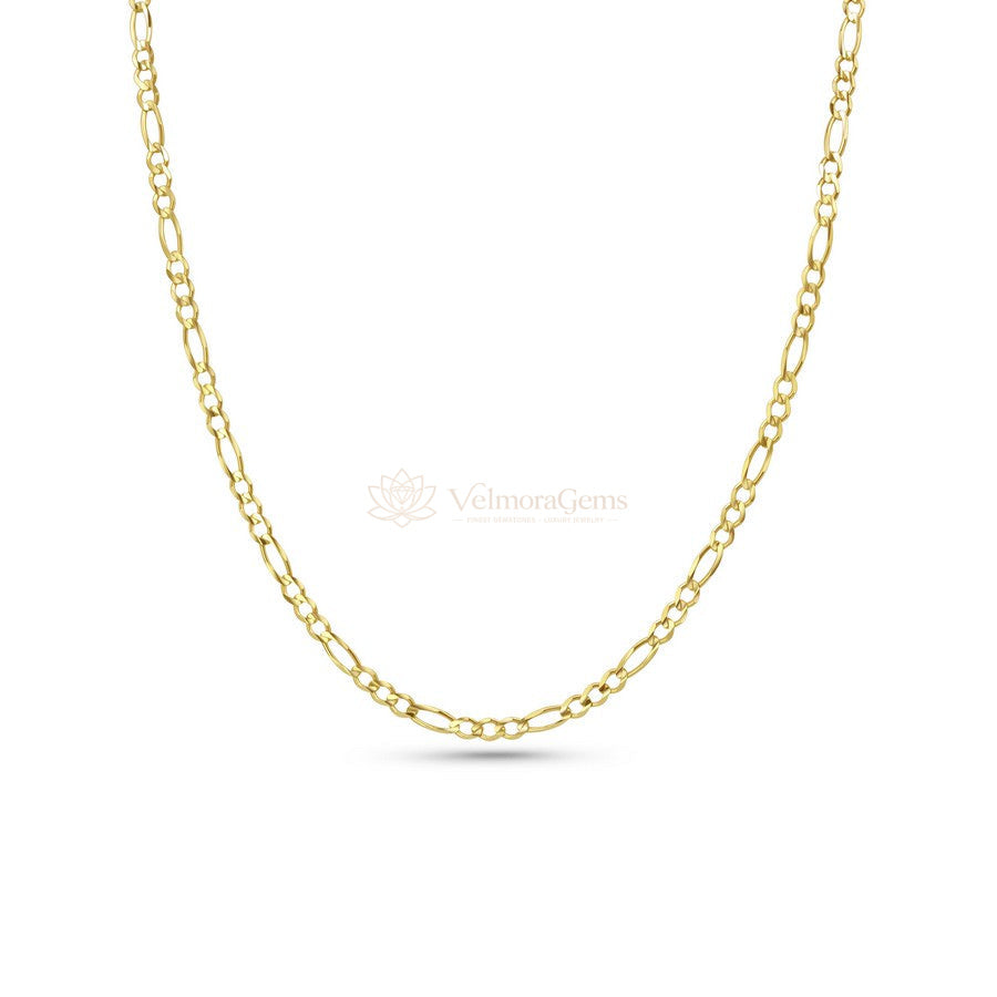 Featherlight Figaro Chain – 22 Inch