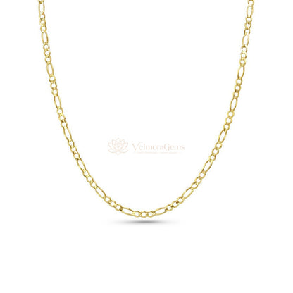 Featherlight Figaro Chain – 22 Inch