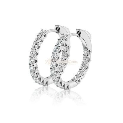 Grand Brilliance Duo – 15mm Huggies & Matching Stud Earrings (F-G SI)