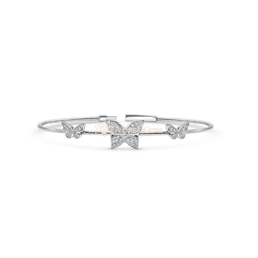 Lab-Created Butterfly Flex Bangle F-G VS)