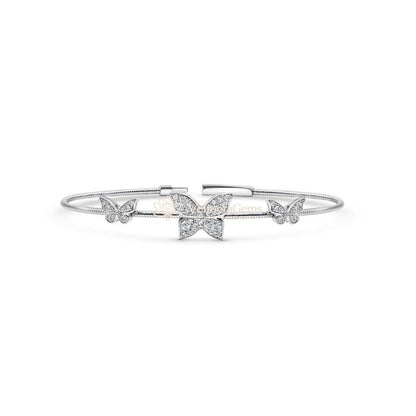 Lab-Created Butterfly Flex Bangle F-G VS)