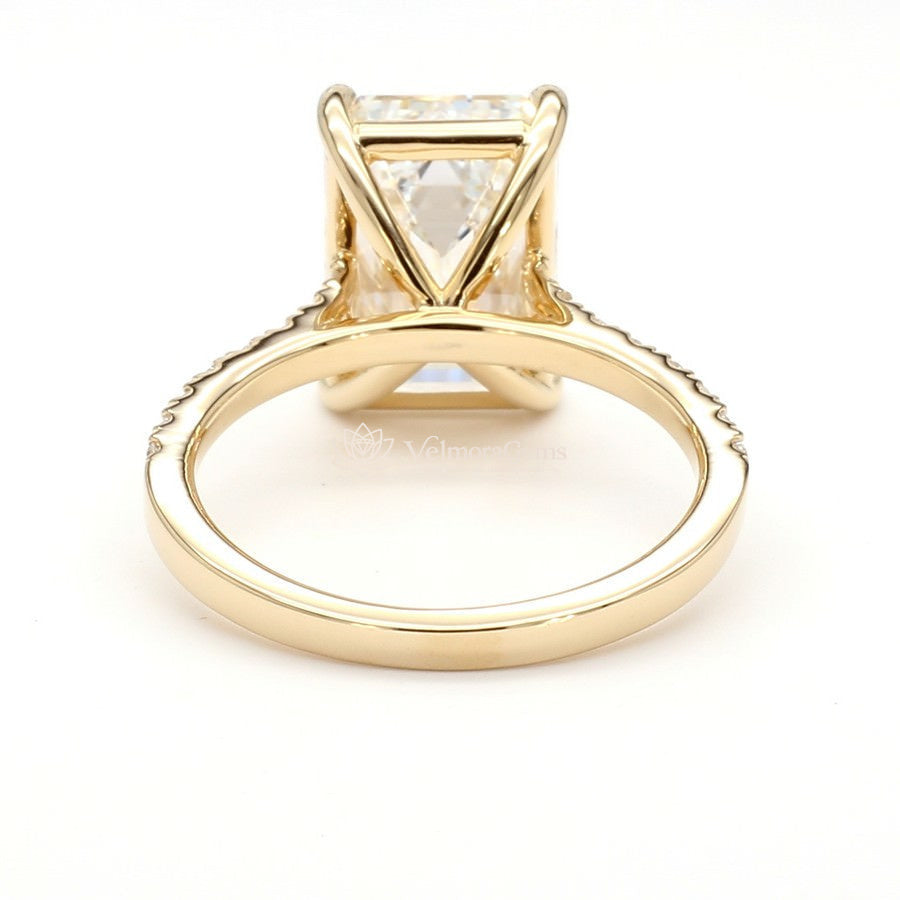 IGI Certified Lab-Created Diamond Emerald Pave Ring F VS)