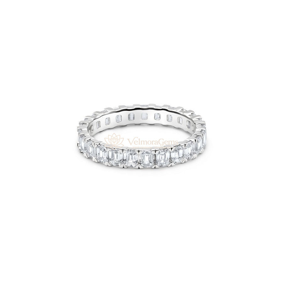 Emerald Lab-Created Diamond Eternity Band E-F VS)