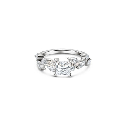 IGI Certified Princess Lab-Created Marquise Leaf Diamond Ring F VS)