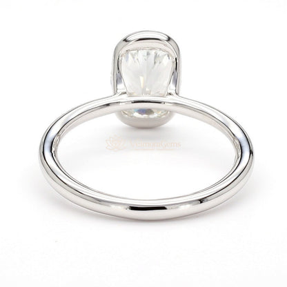 IGI Certified Lab-Created Diamond Oval Side Bezel Ring F VS)