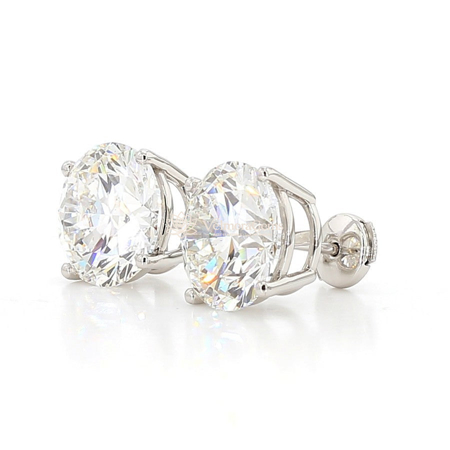 IGI Certified Lab-Created Diamond 4-Prong Guardianback Stud Earrings F VS)