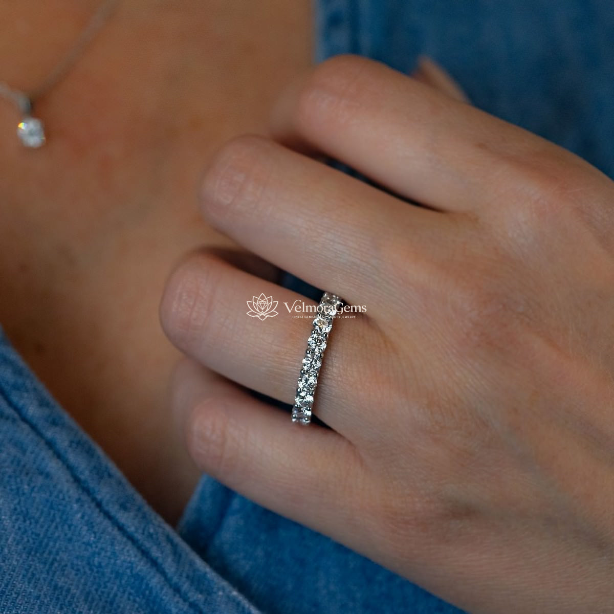 Lab-Created Diamond Eternity Band F-G VS)