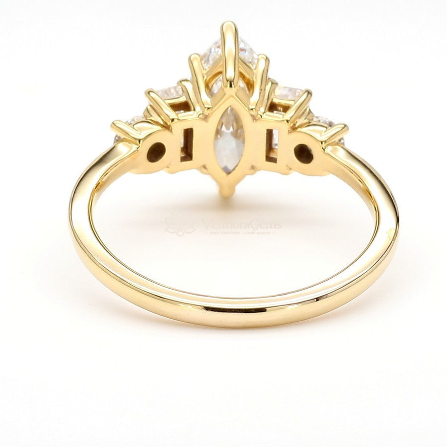IGI Certified Lab-Created Diamond Marquise 5-Stone Ring F VS)