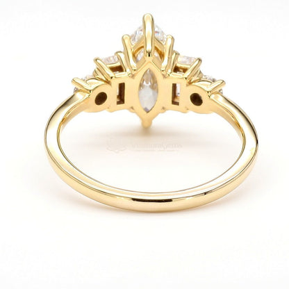 IGI Certified Lab-Created Diamond Marquise 5-Stone Ring F VS)