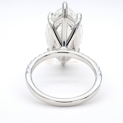 IGI Certified Lab-Created Diamond Marquise Pave Ring F VS)