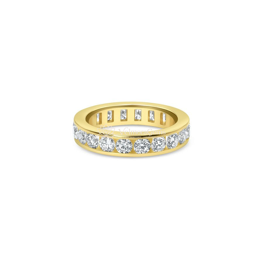 14K Yellow Gold Eternal Channel Set Ring