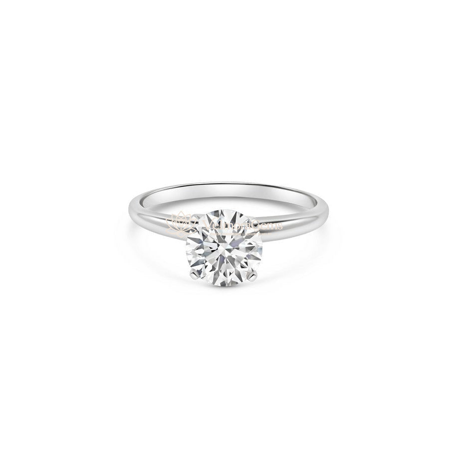 Lab-Created Diamond Classic Solitaire Ring F-G SI)