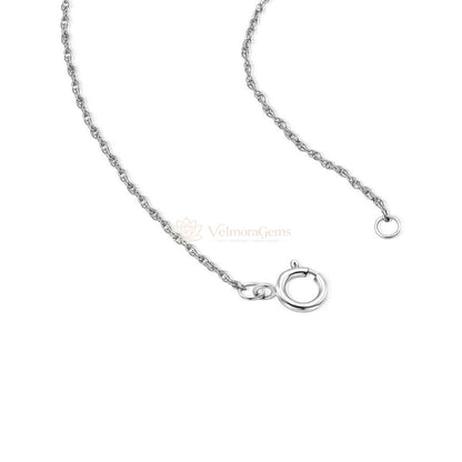 Lab-Created Diamond Bezel Pendant Necklace F-G SI)