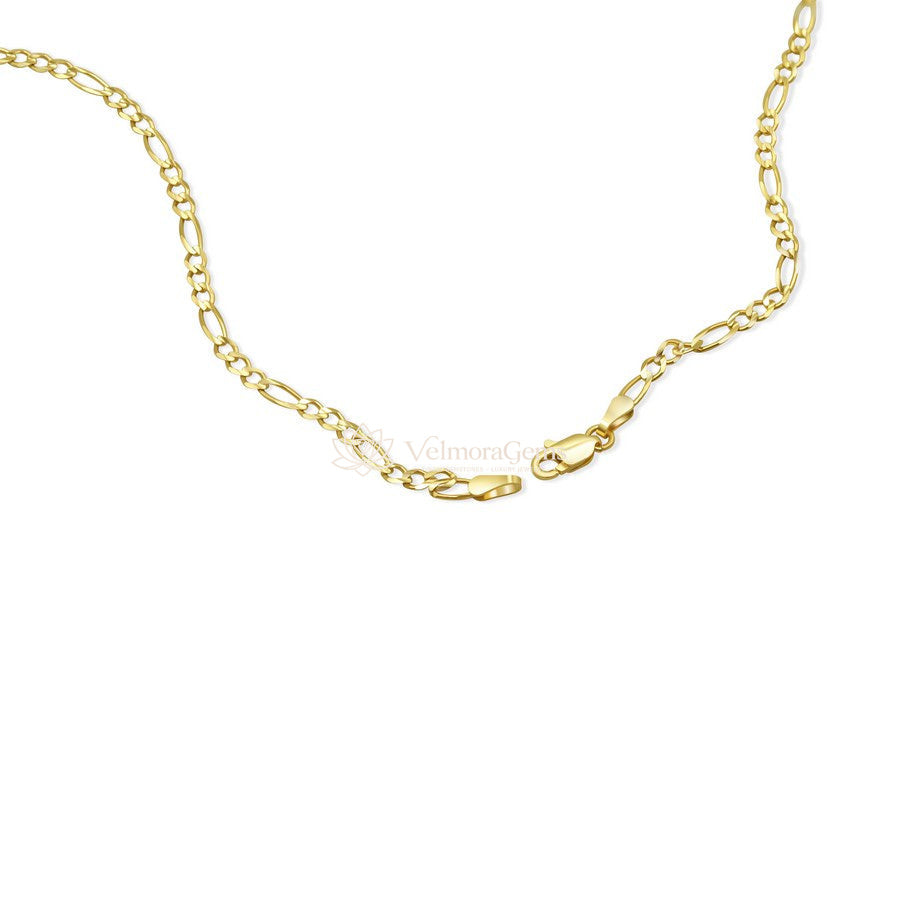 Featherlight Figaro Chain – 22 Inch