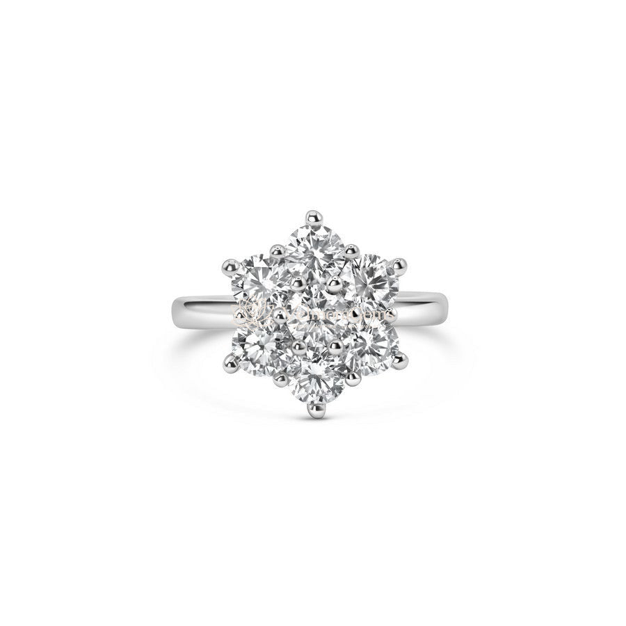 Lab-Created Diamond Celestial Cluster Ring F-G SI)