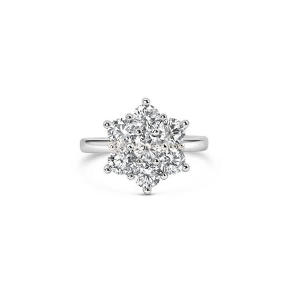 Lab-Created Diamond Celestial Cluster Ring F-G SI)