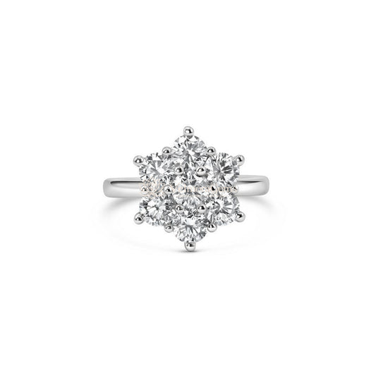 Lab-Created Diamond Celestial Cluster Ring F-G SI)