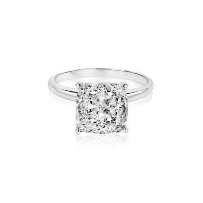 IGI Certified Cushion Lab-Created Diamond Classic Solitaire Ring F VS)