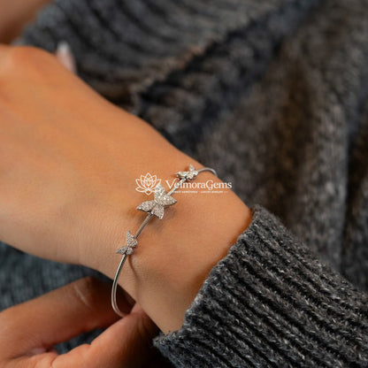 Lab-Created Butterfly Flex Bangle F-G VS)