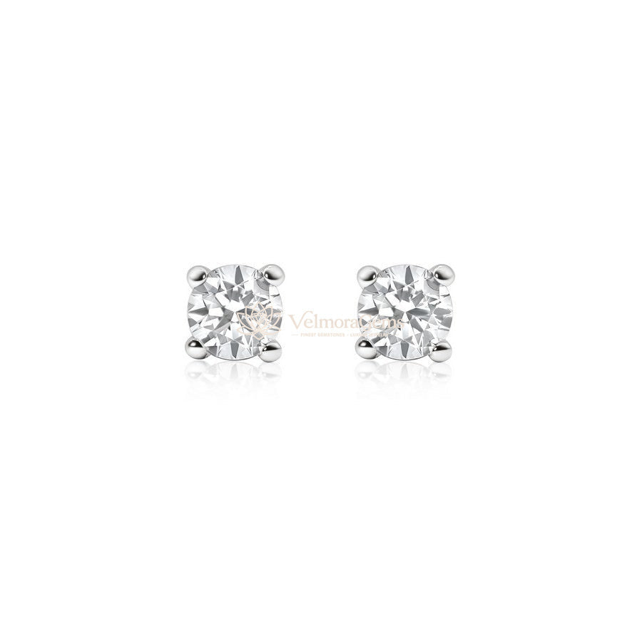 Lab-Created Diamond 4-Prong Baby Stud Earrings F-G VS)