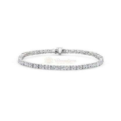 Lab-Created Diamond Oval Tennis Bracelet E-F VS)