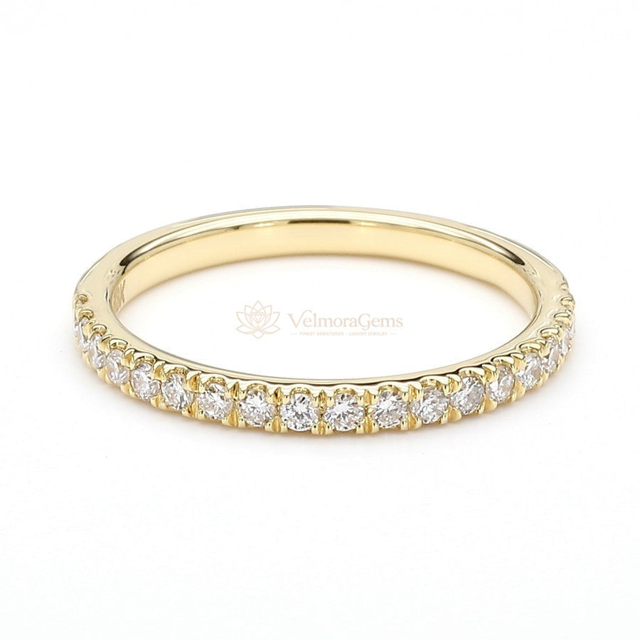Lab-Created Diamond Halfway Pave Anniversary Band F-G VS)