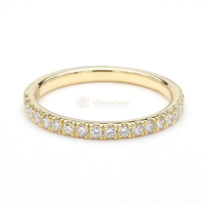 Lab-Created Diamond Halfway Pave Anniversary Band F-G VS)