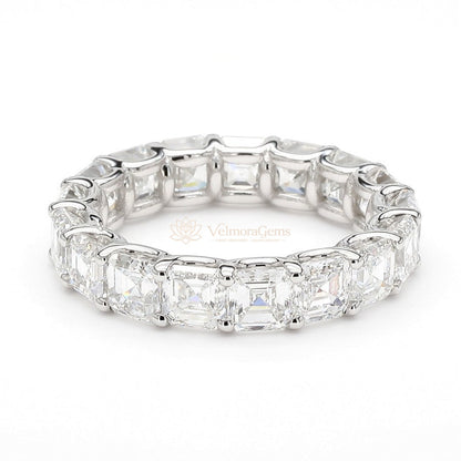 Asscher Lab-Created Diamond Eternity Band E-F VS)