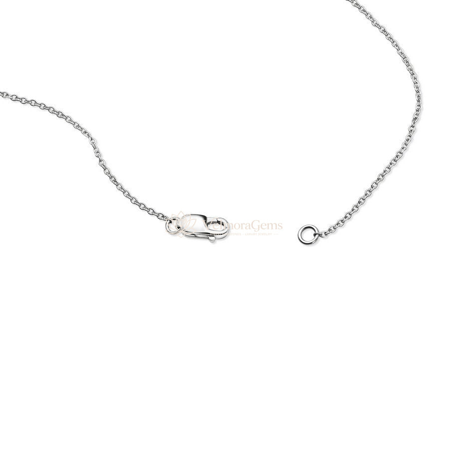 IGI Certified Oval Lab-Created Diamond Bezel Pendant Necklace F VS)