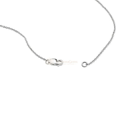 IGI Certified Oval Lab-Created Diamond Bezel Pendant Necklace F VS)