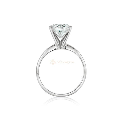 IGI Certified Oval Lab-Created Diamond Classic Solitaire Ring F VS)