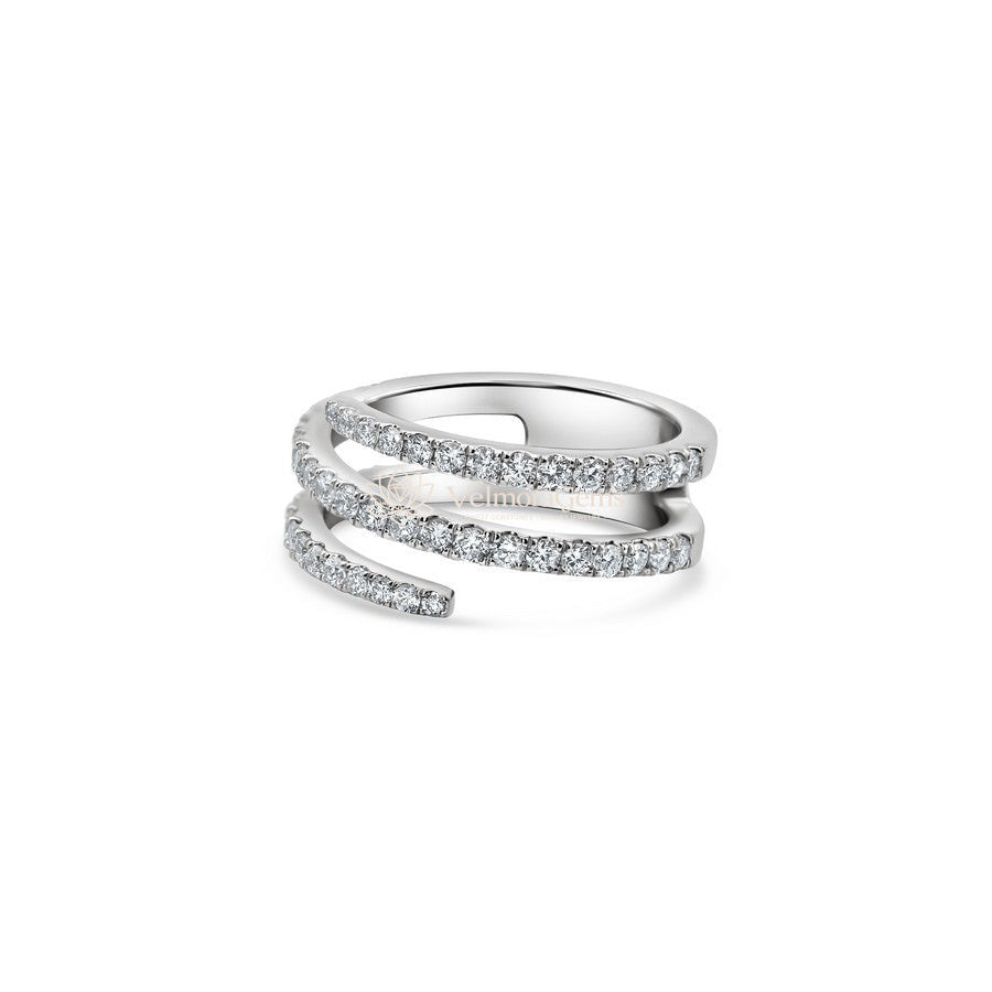 Lab-Created Diamond Spiral Ring F-G VS)