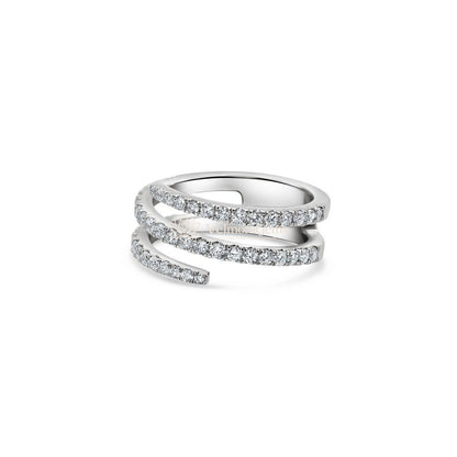 Lab-Created Diamond Spiral Ring F-G VS)