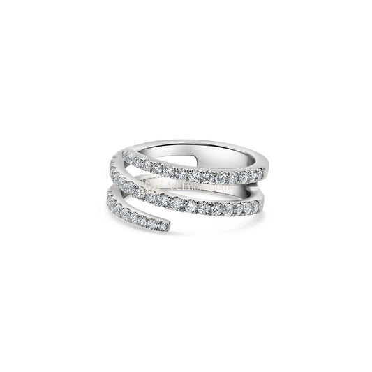 Lab-Created Diamond Spiral Ring F-G VS)