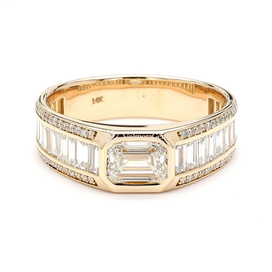 IGI Certified Lab-Created Diamond Emerald Imperium Ring F VS)
