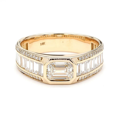 IGI Certified Lab-Created Diamond Emerald Imperium Ring F VS)