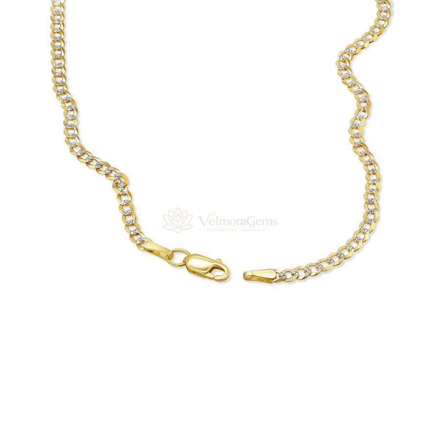 Diamond-Cut Curb Chain – 22 Inch