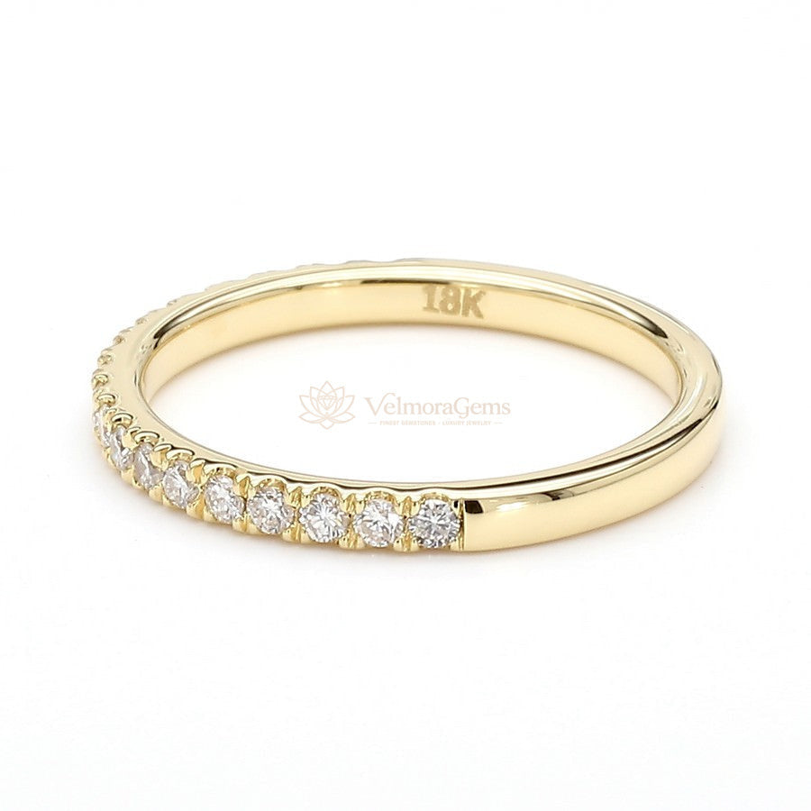Lab-Created Diamond Halfway Pave Anniversary Band F-G VS)