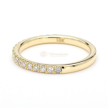 Lab-Created Diamond Halfway Pave Anniversary Band F-G VS)