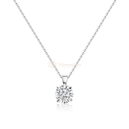 IGI Certified Lab-Created Diamond Solitaire Pendant Necklace F VS)