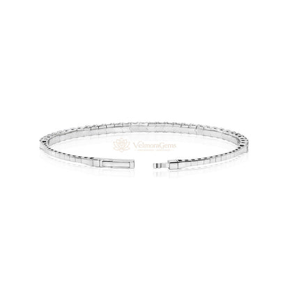 Lab-Created Halfway Flex Bangle F-G VS)