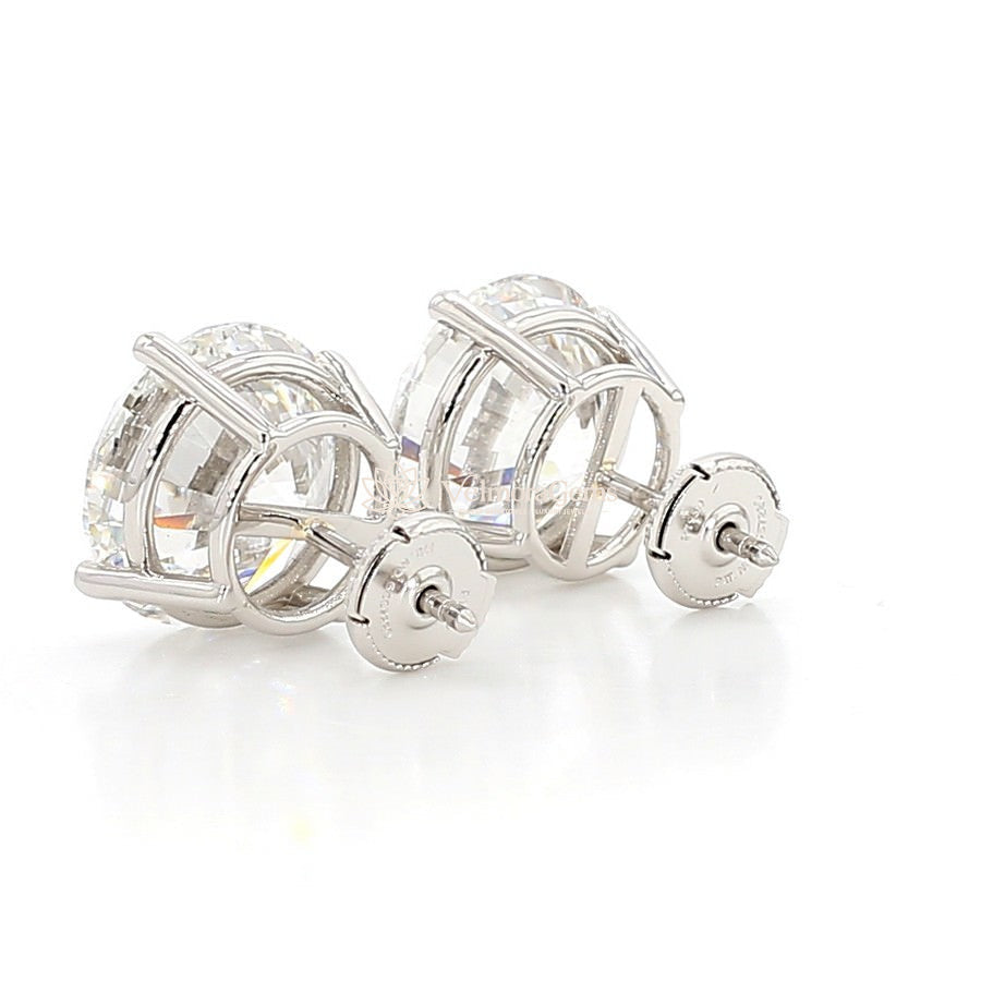 IGI Certified Lab-Created Diamond 4-Prong Guardianback Stud Earrings F VS)