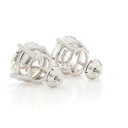 IGI Certified Lab-Created Diamond 4-Prong Guardianback Stud Earrings F VS)