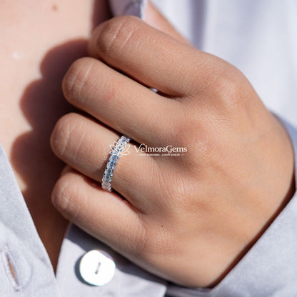 Emerald Lab-Created Diamond Eternity Band E-F VS)