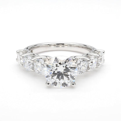 IGI Certified Lab-Created Diamond Round Starlit Crown Ring F VS)