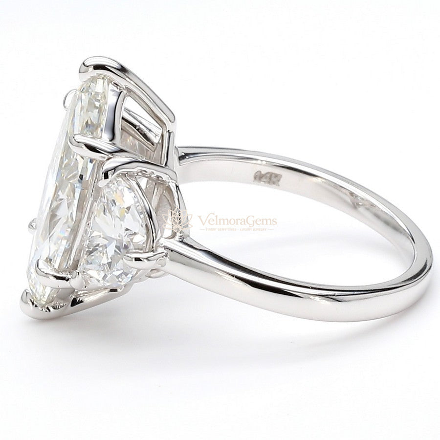 IGI Certified Lab-Created Diamond Marquise 3-Stone Ring F VS)